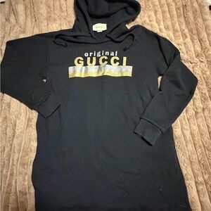 Gucci Black Hoodie with Gold and Silver Accents